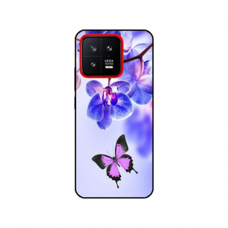 Husa personalizata tip carcasa HQPrint pentru Xiaomi 13, model Butterfly 2, multicolor, S1D1M0029