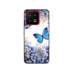 Husa personalizata tip carcasa HQPrint pentru Xiaomi 13, model Butterfly 4, multicolor, S1D1M0041