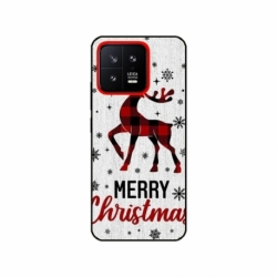 Husa personalizata tip carcasa HQPrint pentru Xiaomi 13, model Merry Christmas Reindeer 1, multicolor, S1D1M0049