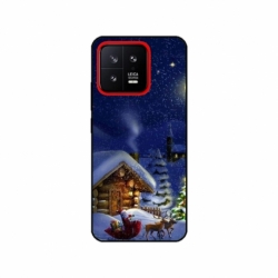 Husa personalizata tip carcasa HQPrint pentru Xiaomi 13, model Christmas Cottage, multicolor, S1D1M0059