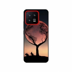 Husa personalizata tip carcasa HQPrint pentru Xiaomi 13, model Moon Tree, multicolor, S1D1M0068