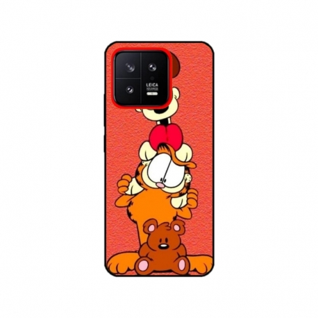 Husa personalizata tip carcasa HQPrint pentru Xiaomi 13, model Garfield, multicolor, S1D1M0085