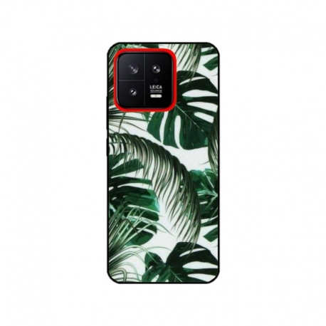 Husa personalizata tip carcasa HQPrint pentru Xiaomi 13, model Leaf Design 3, multicolor, S1D1M0088