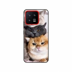 Husa personalizata tip carcasa HQPrint pentru Xiaomi 13, model Cats, multicolor, S1D1M0116