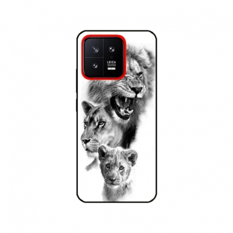 Husa personalizata tip carcasa HQPrint pentru Xiaomi 13, model Lion 3, multicolor, S1D1M0118