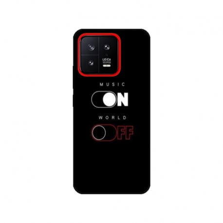 Husa personalizata tip carcasa HQPrint pentru Xiaomi 13, model Phone On World Off, multicolor, S1D1M0131