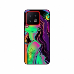 Husa personalizata tip carcasa HQPrint pentru Xiaomi 13, model Colorful Girl, multicolor, S1D1M0249