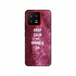 Husa personalizata tip carcasa HQPrint pentru Xiaomi 13, model Keep Calm and Sparkle On, multicolor, S1D1M0252