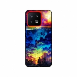 Husa personalizata tip carcasa HQPrint pentru Xiaomi 13, model Abstract City, multicolor, S1D1M0263
