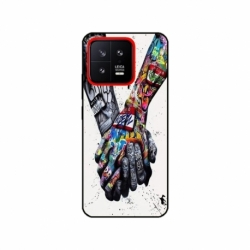 Husa personalizata tip carcasa HQPrint pentru Xiaomi 13, model Abstract Holding, multicolor, S1D1M0271