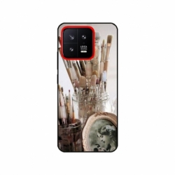 Husa personalizata tip carcasa HQPrint pentru Xiaomi 13, model Brush, multicolor, S1D1M0282