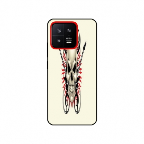 Husa personalizata tip carcasa HQPrint pentru Xiaomi 13, model Skull 1, multicolor, S1D1M0284
