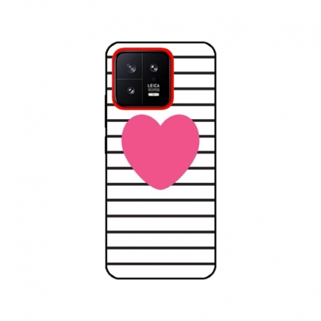 Husa personalizata tip carcasa HQPrint pentru Xiaomi 13, model Heart, multicolor, S1D1M0291