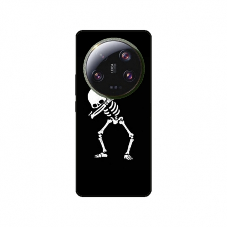 Husa personalizata tip carcasa HQPrint pentru Xiaomi 13 Ultra, model Dab Skeleton, multicolor, S1D1M0034
