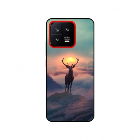 Husa personalizata tip carcasa HQPrint pentru Xiaomi 13, model Antlers, multicolor, S1D1M0303