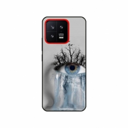 Husa personalizata tip carcasa HQPrint pentru Xiaomi 13, model Teary Eye, multicolor, S1D1M0307