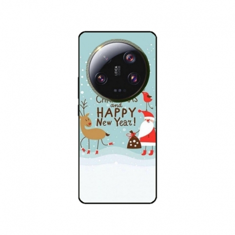 Husa personalizata tip carcasa HQPrint pentru Xiaomi 13 Ultra, model Happy Christmas and New Year, multicolor, S1D1M0047