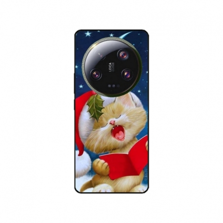 Husa personalizata tip carcasa HQPrint pentru Xiaomi 13 Ultra, model Christmas Cat, multicolor, S1D1M0048