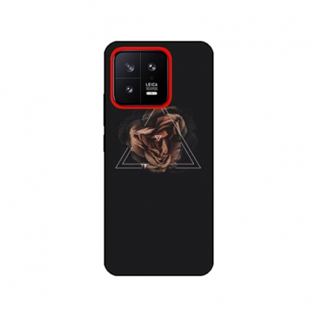 Husa personalizata tip carcasa HQPrint pentru Xiaomi 13, model Triangle Rose, multicolor, S1D1M0316