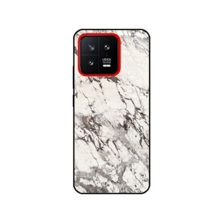 Husa personalizata tip carcasa HQPrint pentru Xiaomi 13, model White Marble, multicolor, S1D1M0325