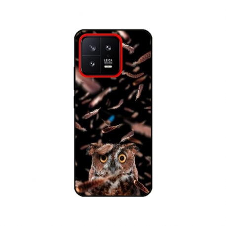 Husa personalizata tip carcasa HQPrint pentru Xiaomi 13, model Owl, multicolor, S1D1M0334