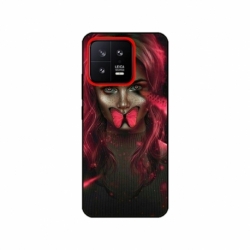 Husa personalizata tip carcasa HQPrint pentru Xiaomi 13, model Butterfly Mouth 2, multicolor, S1D1M0352