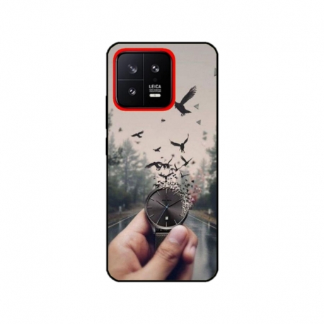 Husa personalizata tip carcasa HQPrint pentru Xiaomi 13, model Time Flies 2, multicolor, S1D1M0365