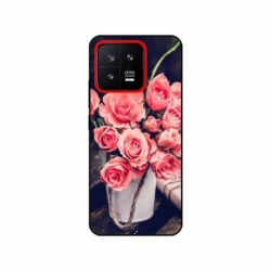 Husa personalizata tip carcasa HQPrint pentru Xiaomi 13, model Flowers 22, multicolor, S1D1M0379