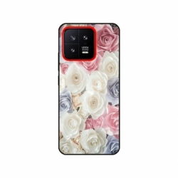 Husa personalizata tip carcasa HQPrint pentru Xiaomi 13, model Flowers 23, multicolor, S1D1M0385