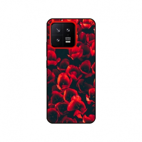 Husa personalizata tip carcasa HQPrint pentru Xiaomi 13, model Flowers 24, multicolor, S1D1M0386