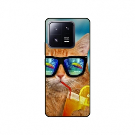 Husa personalizata tip carcasa HQPrint pentru Xiaomi 13 Pro, model Cool Cat, multicolor, S1D1M0031