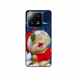 Husa personalizata tip carcasa HQPrint pentru Xiaomi 13 Pro, model Christmas Cat, multicolor, S1D1M0048