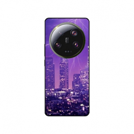 Husa personalizata tip carcasa HQPrint pentru Xiaomi 13 Ultra, model Purple Lightning, multicolor, S1D1M0354