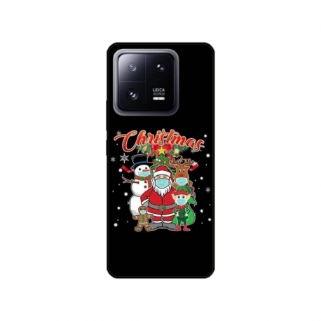 Husa personalizata tip carcasa HQPrint pentru Xiaomi 13 Pro, model Covid Christmas, multicolor, S1D1M0054