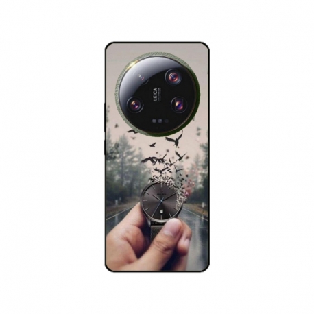 Husa personalizata tip carcasa HQPrint pentru Xiaomi 13 Ultra, model Time Flies 2, multicolor, S1D1M0365