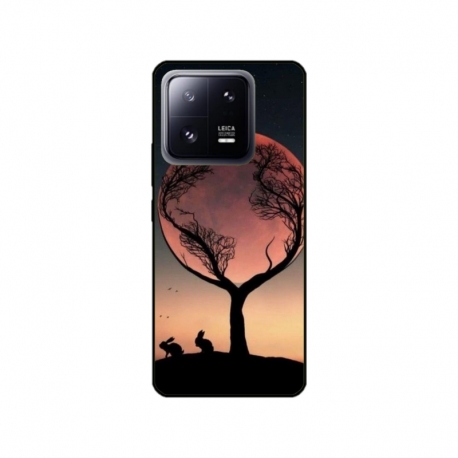 Husa personalizata tip carcasa HQPrint pentru Xiaomi 13 Pro, model Moon Tree, multicolor, S1D1M0068