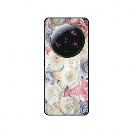 Husa personalizata tip carcasa HQPrint pentru Xiaomi 13 Ultra, model Flowers 23, multicolor, S1D1M0385