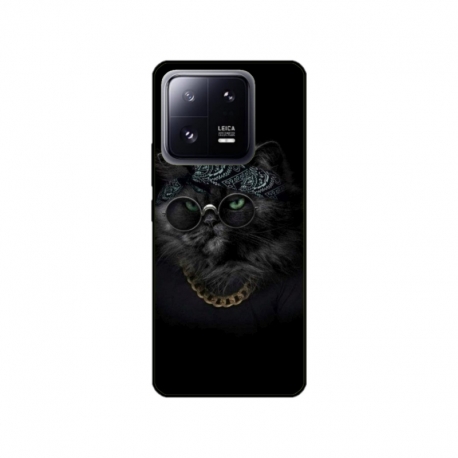 Husa personalizata tip carcasa HQPrint pentru Xiaomi 13 Pro, model Black Cat 4, multicolor, S1D1M0097