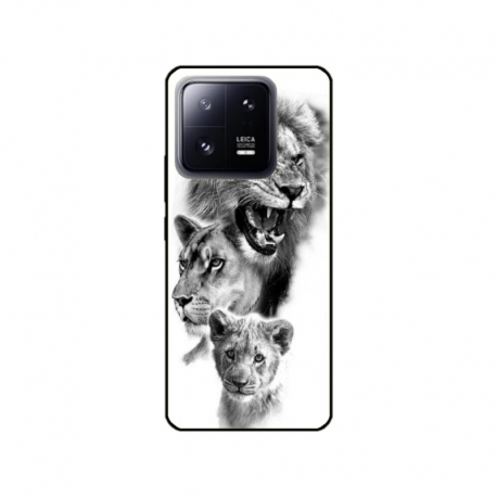 Husa personalizata tip carcasa HQPrint pentru Xiaomi 13 Pro, model Lion 3, multicolor, S1D1M0118