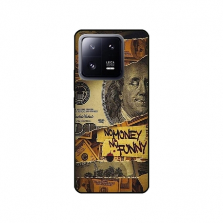 Husa personalizata tip carcasa HQPrint pentru Xiaomi 13 Pro, model No Money No Funny, multicolor, S1D1M0262