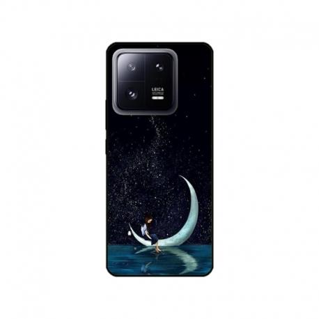 Husa personalizata tip carcasa HQPrint pentru Xiaomi 13 Pro, model Moon Fishing, multicolor, S1D1M0270