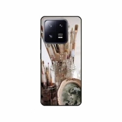 Husa personalizata tip carcasa HQPrint pentru Xiaomi 13 Pro, model Brush, multicolor, S1D1M0282