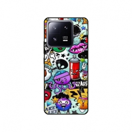Husa personalizata tip carcasa HQPrint pentru Xiaomi 13 Pro, model Grafitti, multicolor, S1D1M0289