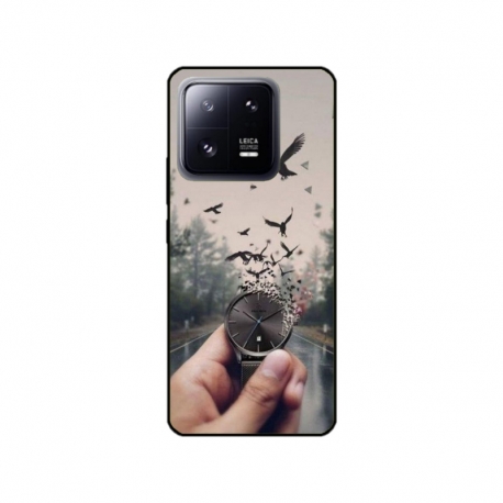 Husa personalizata tip carcasa HQPrint pentru Xiaomi 13 Pro, model Time Flies 2, multicolor, S1D1M0365