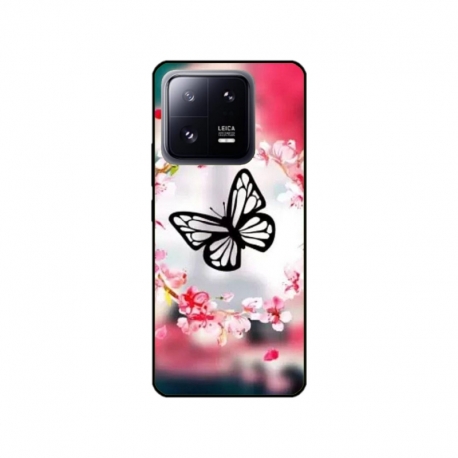 Husa personalizata tip carcasa HQPrint pentru Xiaomi 13 Pro, model Butterfly 8, multicolor, S1D1M0380