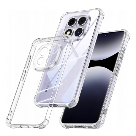 Carcasa Shockproof Clear Silicone - Xiaomi Redmi Note 14 Pro 5G / Poco X7 - Clear