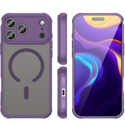 Husa pentru iPhone 17 Pro Max, compatibil cu MagSafe, Protectie Completa, Mov