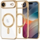 Husa MagSafe iPhone 17 Air, Clear/Gold