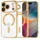 Husa MagSafe iPhone 17 Pro, Clear/Gold