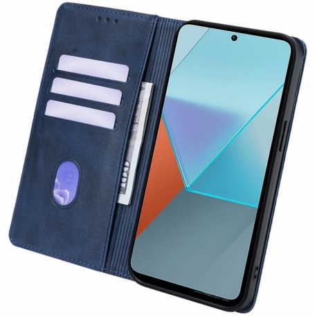 Husa Flip Leather » Samsung A35 (A356), Deluxe, Magnetic Wallet, Black